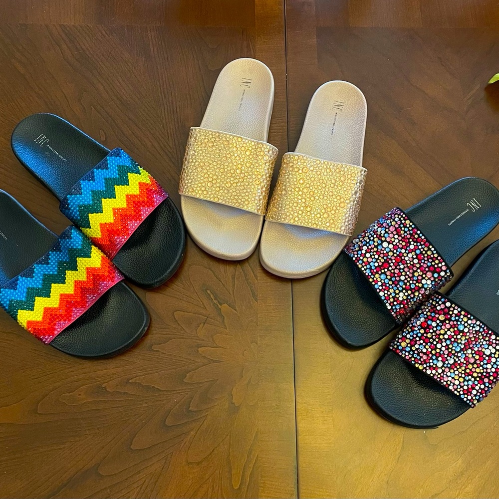 INC Women’s Sandal/Slides Size 9M Bundle Of 3